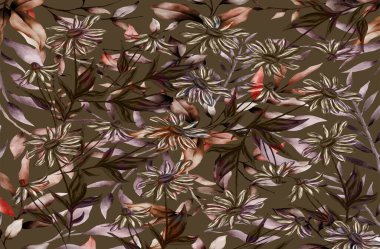 Renkli leopar deseni. Modern moda baskıları. Tekstil çizimi. Tekstil kumaş deseni.