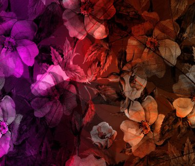 Renkli leopar deseni. Modern moda baskıları. Tekstil çizimi. Tekstil kumaş deseni.