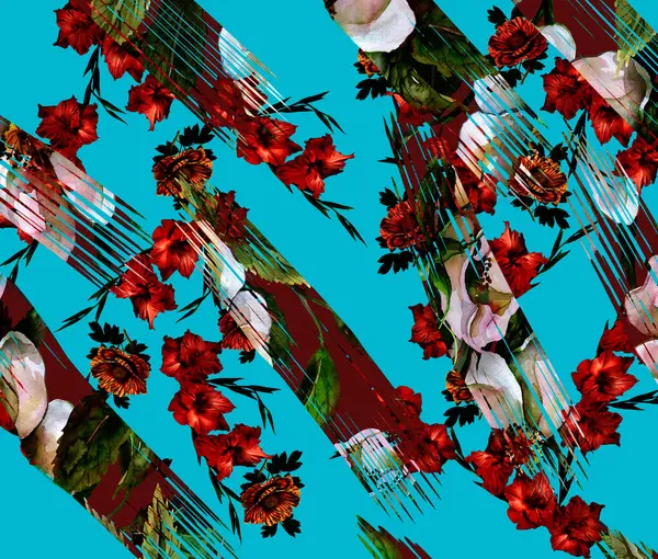 Renkli leopar deseni. Modern moda baskıları. Tekstil çizimi. Tekstil kumaş deseni.