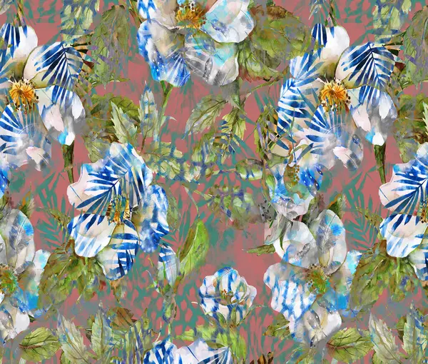 Renkli leopar deseni. Modern moda baskıları. Tekstil çizimi. Tekstil kumaş deseni.