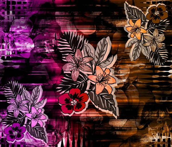 Renkli leopar deseni. Modern moda baskıları. Tekstil çizimi. Tekstil kumaş deseni.