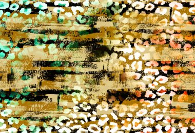 Renkli Desenler Çalışması, Leopar, Elbise Tasarımları. Tekstil, Kumaş, Yastık ve Modern Kolaj Şablonu. Dijital baskı elbisesi, moda tasarımları, baskı, moda desenleri.