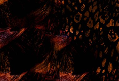 Renkli Desenler Çalışması, Leopar, Elbise Tasarımları. Tekstil, Kumaş, Yastık ve Modern Kolaj Şablonu. Dijital baskı elbisesi, moda tasarımları, baskı, moda desenleri.