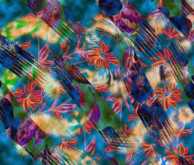 Tekstil ve tasarım için renkli soyut desen