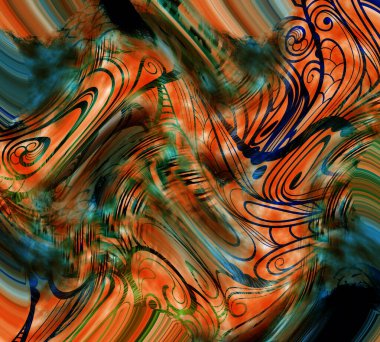 Tekstil ve tasarım için renkli soyut desen