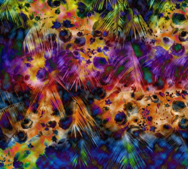 Renkli moda desenleri. Tekstil deseni. Tekstil deseni. Fraktal renkli desen. Yazdırma deseni..