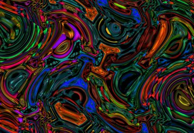 Renkli moda desenleri. Tekstil deseni. Tekstil deseni. Fraktal renkli desen. Yazdırma deseni..