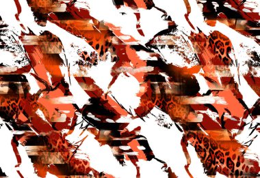 Dijital efektler. Kumaş deseni. Canlı soyut arkaplan. Renkli desen. Geometrik desen. Şölen dekorasyonu. Kumaş izleri, desenler, tekstil izleri, kıyafet desenleri, renkli çizgiler.