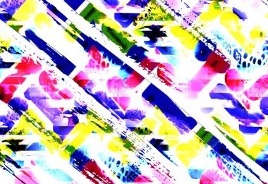 Dijital efektler. Kumaş deseni. Canlı soyut arkaplan. Renkli desen. Geometrik desen. Şölen dekorasyonu. Kumaş izleri, desenler, tekstil izleri, kıyafet desenleri, renkli çizgiler.