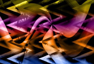 Dijital efektler. Kumaş deseni. Canlı soyut arkaplan. Renkli desen. Geometrik desen. Şölen dekorasyonu. Kumaş izleri, desenler, tekstil izleri, kıyafet desenleri, renkli çizgiler.