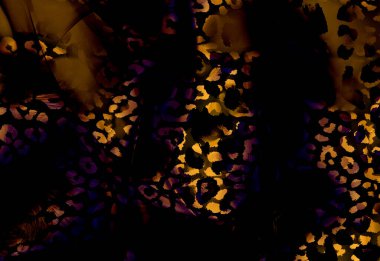 Dijital efektler. Kumaş deseni. Canlı soyut arkaplan. Renkli desen. Geometrik desen. Şölen dekorasyonu. Kumaş izleri, desenler, tekstil izleri, kıyafet desenleri, renkli çizgiler.