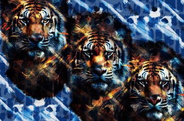 Dijital efektler. Kumaş deseni. Canlı soyut arkaplan. Renkli desen. Geometrik desen. Şölen dekorasyonu. Kumaş izleri, desenler, tekstil izleri, kıyafet desenleri, renkli çizgiler.