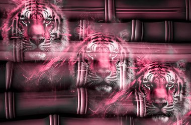 Dijital efektler. Kumaş deseni. Canlı soyut arkaplan. Renkli desen. Geometrik desen. Şölen dekorasyonu. Kumaş izleri, desenler, tekstil izleri, kıyafet desenleri, renkli çizgiler.