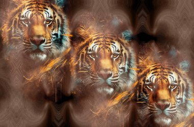 Dijital efektler. Kumaş deseni. Canlı soyut arkaplan. Renkli desen. Geometrik desen. Şölen dekorasyonu. Kumaş izleri, desenler, tekstil izleri, kıyafet desenleri, renkli çizgiler.