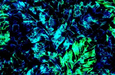 Dijital efektler. Kumaş deseni. Canlı soyut arkaplan. Renkli desen. Geometrik desen. Şölen dekorasyonu. Kumaş izleri, desenler, tekstil izleri, kıyafet desenleri, renkli çizgiler.