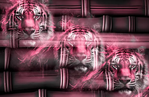 Dijital efektler. Kumaş deseni. Canlı soyut arkaplan. Renkli desen. Geometrik desen. Şölen dekorasyonu. Kumaş izleri, desenler, tekstil izleri, kıyafet desenleri, renkli çizgiler.