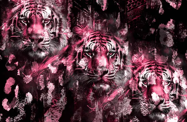 Dijital efektler. Kumaş deseni. Canlı soyut arkaplan. Renkli desen. Geometrik desen. Şölen dekorasyonu. Kumaş izleri, desenler, tekstil izleri, kıyafet desenleri, renkli çizgiler.