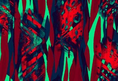 Dijital efektler. Kumaş desenleri. Renkli desenler. Kumaş izleri, desenler, tekstil izleri, kıyafet desenleri, renkli çizgiler, tekstil desenleri, baskı desenleri, moda desenleri, sanat eserleri.