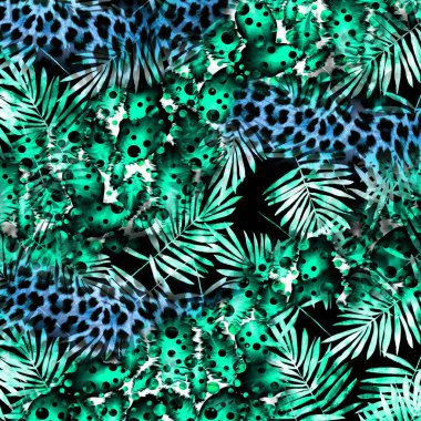 soyut arkaplan kompozisyonu, boya vuruşları ve sıçramalarla