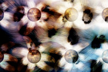 Renkli karelerle soyut arkaplan