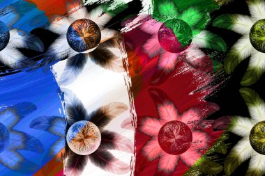 Renkli karelerle soyut arkaplan