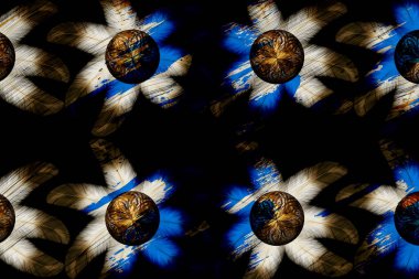 Renkli karelerle soyut arkaplan