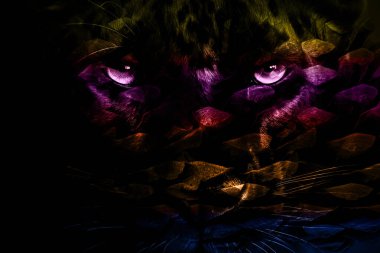 Renkli karelerle soyut arkaplan