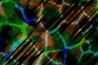 Geometri tekerrür deseni, doku arka planı, renkli desen çalışması ve tekstil deseni. Moda baskısı. Moda ve şık bir arka plan. Renkli dalgalı parlak yüzey dokusu.