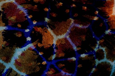 Geometri tekerrür deseni, doku arka planı, renkli desen çalışması ve tekstil deseni. Moda baskısı. Moda ve şık bir arka plan. Renkli dalgalı parlak yüzey dokusu.