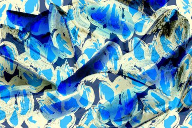 Geometri tekerrür deseni, doku arka planı, renkli desen çalışması ve tekstil deseni. Moda baskısı. Moda ve şık bir arka plan. Renkli dalgalı parlak yüzey dokusu.