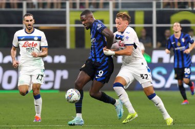 İtalya, Milan, 30 Ağustos 2024: Marcus Thuram (FC Inter), FC Inter 'e karşı Atalanta BC, Serie A Tim 2024-2025 gün 3, San Siro Stadyumu