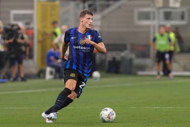 İtalya, Milan, 30 Ağustos 2024: Benjamin Pavard (FC Inter), FC Inter 'e karşı Atalanta BC, Serie A Tim 2024-2025 gün 3, San Siro Stadyumu