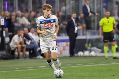 İtalya, Milan, 30 Ağustos 2024: Marco Filiestra (Atalanta) futbol maçının ikinci yarısında Atalanta BC 'ye karşı FC Inter, Serie A Tim 2024-2025 gün 3, San Siro Stadyumu