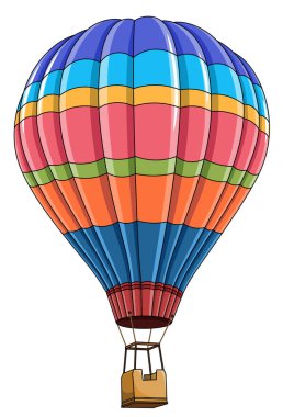 Sıcak hava balon çizgi film vektör çizim