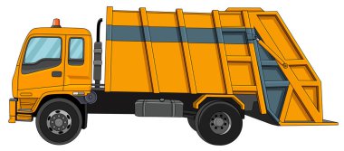 Kamyon karikatür vektör çizimi geri dönüşümü