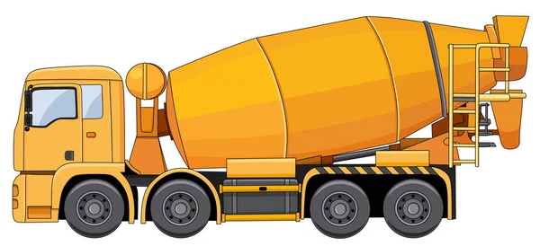 Illustration Vectorielle Camion Mélangeur Ciment — Image vectorielle