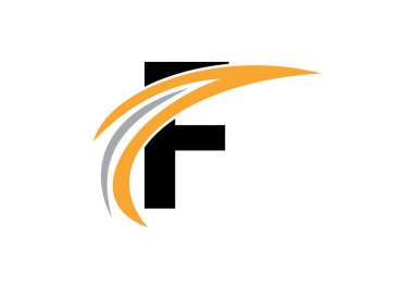 F harfinin ilk logosu vektör biçiminde tasarlandı. İş ve Şirket Kimliği Logosu