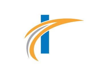 İlk I Harfi Alfabe Logosu Tasarımı Vektör biçiminde. İş ve Şirket Kimliği Logosu