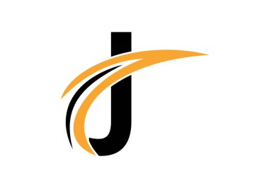 J Harfi Alfabe Logosu Tasarımı Vektör biçiminde. İş ve Şirket Kimliği Logosu