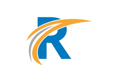 R harfinin ilk logosu vektör biçiminde dizayn edildi. İş ve Şirket Kimliği Logosu