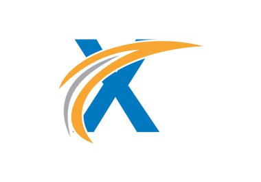 X Harfi Alfabe Logosu Tasarımı Vektör biçiminde. İş ve Şirket Kimliği Logosu