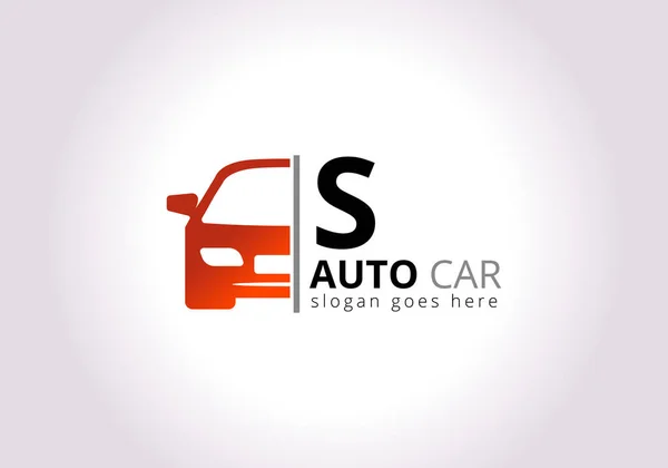 S Harfi Araba Logosu Şablonu İlham Şablonu, Vektör İllüstrasyonu, Araç Logosu, Otomotiv Logosu