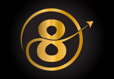 8 harfli finans logosu. Yaratıcı soyut Pazarlama ve Finansal İş Logosu Tasarımı.