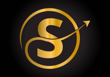 S harfi konseptli finans logosu. Yaratıcı soyut Pazarlama ve Finansal İş Logosu Tasarımı.