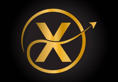 X harfi konseptli finans logosu. Yaratıcı soyut Pazarlama ve Finansal İş Logosu Tasarımı.