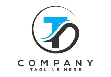 İlk Monogram Harf T Logo Tasarım Vektör Şablonu. Modern harf logosu tasarımı