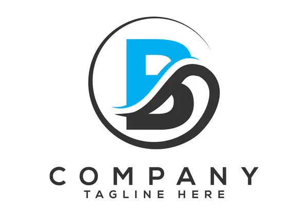 İlk Monogram B Logo Tasarım Vektör Şablonu. Modern harf logosu tasarımı