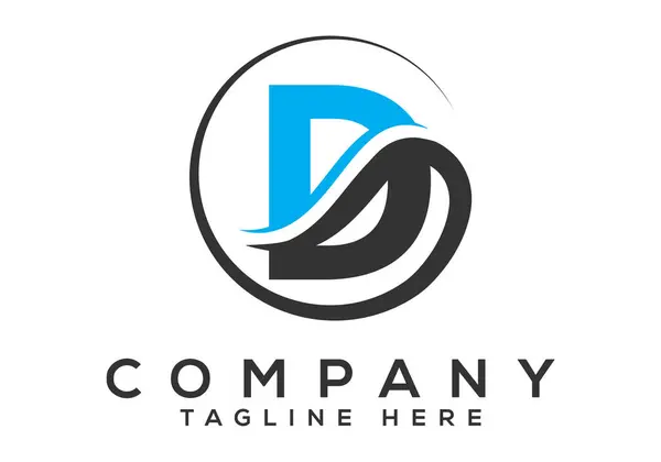 Baş Monogram D Logo Tasarım Vektör Şablonu. Modern harf logosu tasarımı