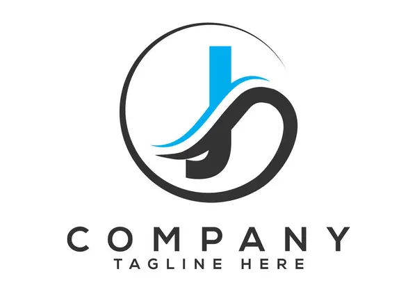Baş Monogram Harf J Logo Tasarım Vektör Şablonu. Modern harf logosu tasarımı