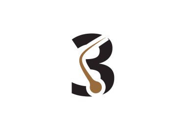 Harf 3 Saç Tedavi Logosu Tasarım Vektör Şablonu. Dermatoloji Logosu Tasarımı, Saç Bakımı